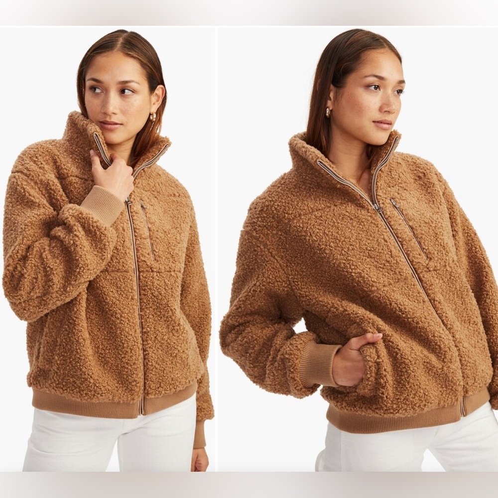 🐻 NAADAM Teddy Brown Sherpa Coat - M